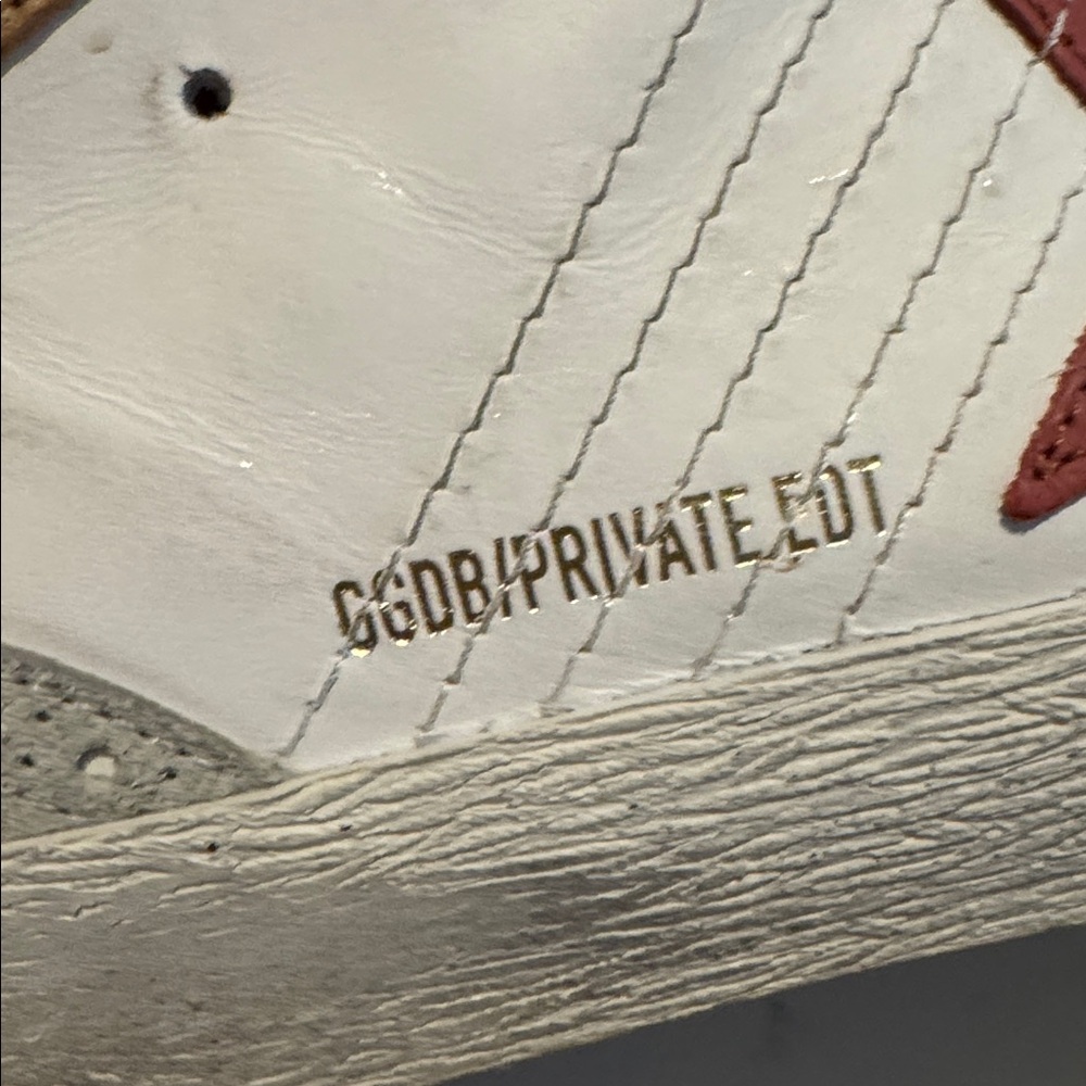 Golden Goose White and Red Sneakers - Picture 4 of 6